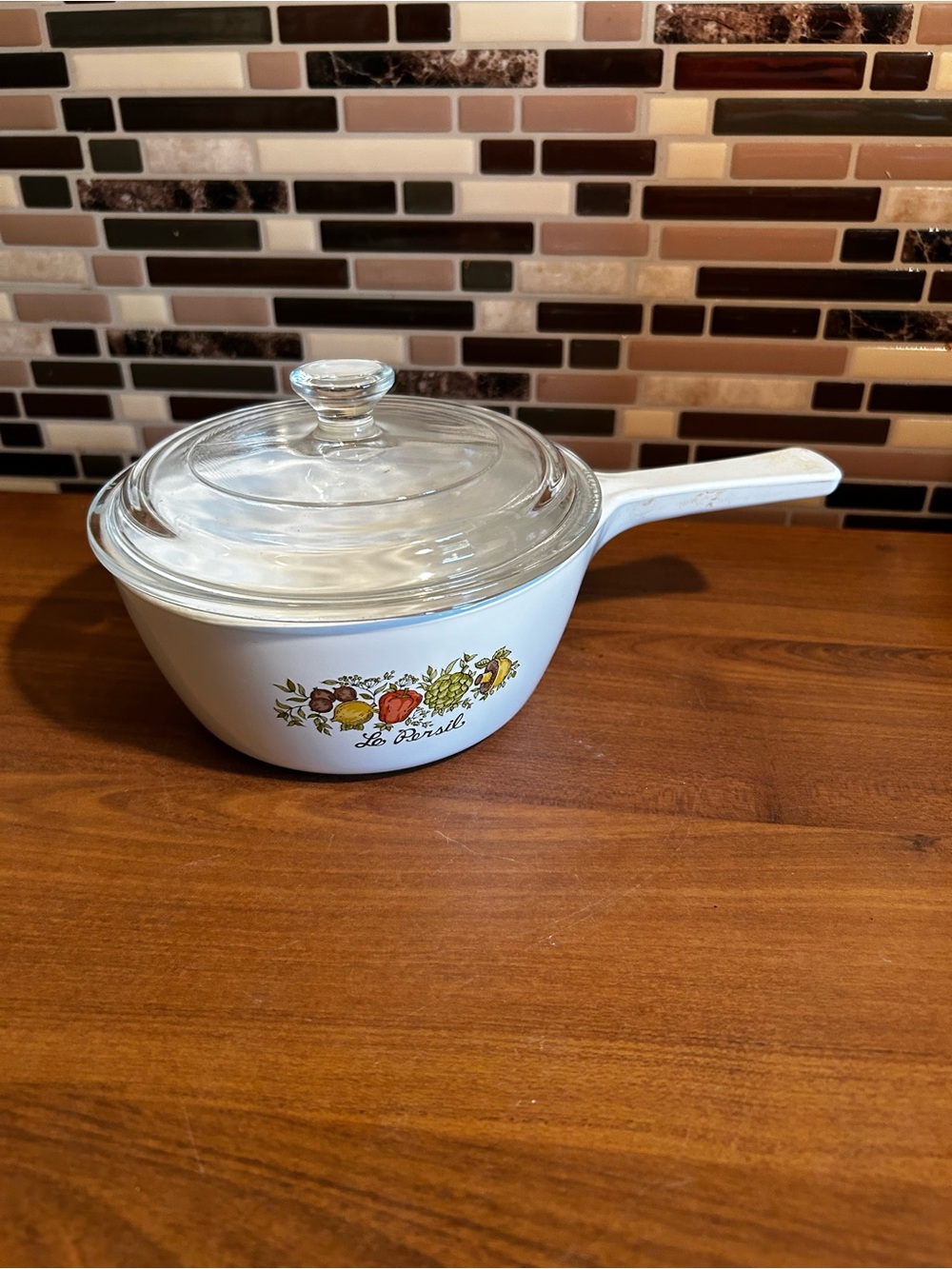 Vintage Corningware Spice of Life 1 Pint Saucepan with Lid P82-B